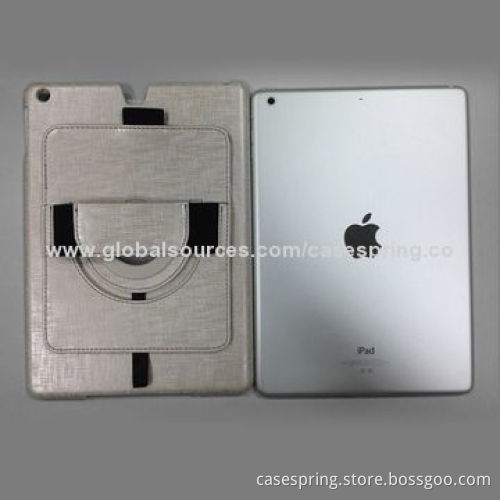 Leather case for ipad, 360 degree rotating hand side shell